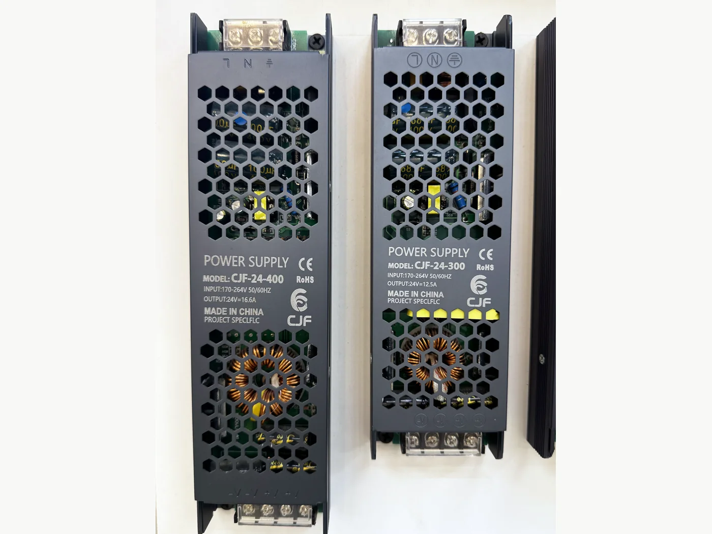 Recent store photo of CJF slim IP20 LED power supplies