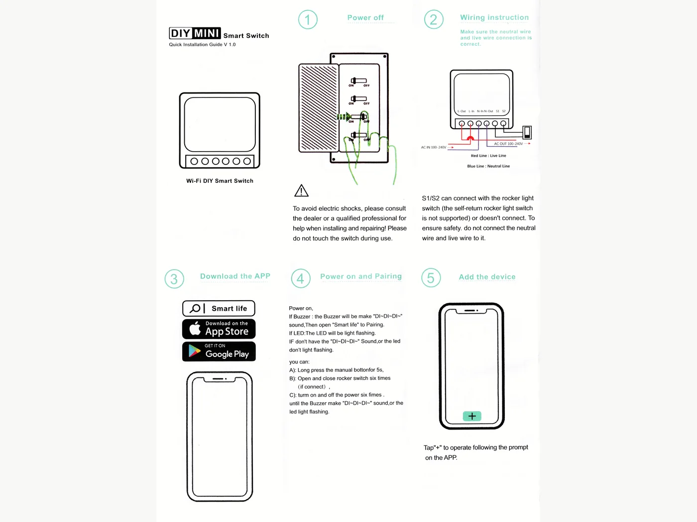 Mini smart switch installation guide